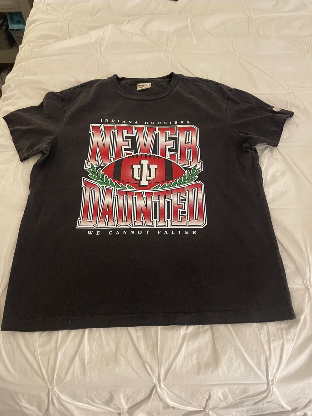 Indiana Hoosiers "Never Daunted" Black Graphic T‑Shirt